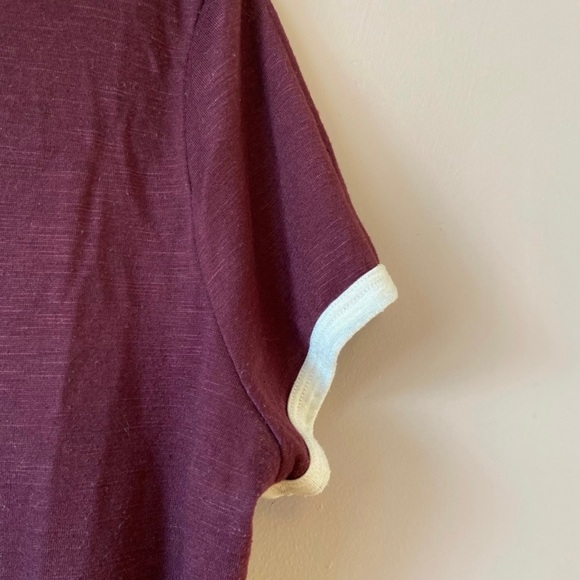 g21 Women’s Burgundy Short Sleeve Top - Picture 7 of 8